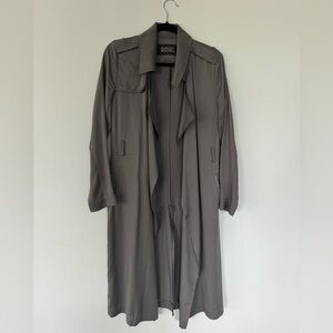 Badgley Mischka light grey trench coat, size XS